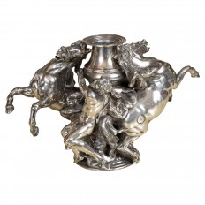 Single silver plated candlestick 